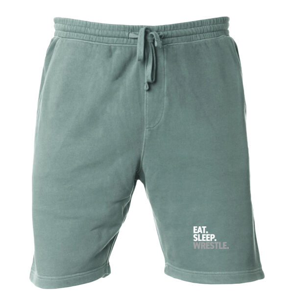 Eat. Sleep. WRESTLE. - Pigment-Dyed Fleece Shorts Thumbnail