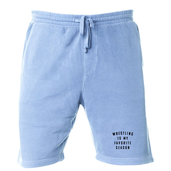 Wrestling is my favorite season - Pigment-Dyed Fleece Shorts Thumbnail