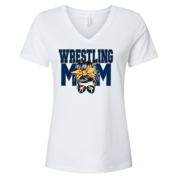 Wrestling MOM - Women's Relaxed Heather CVC V-Neck Tee Thumbnail